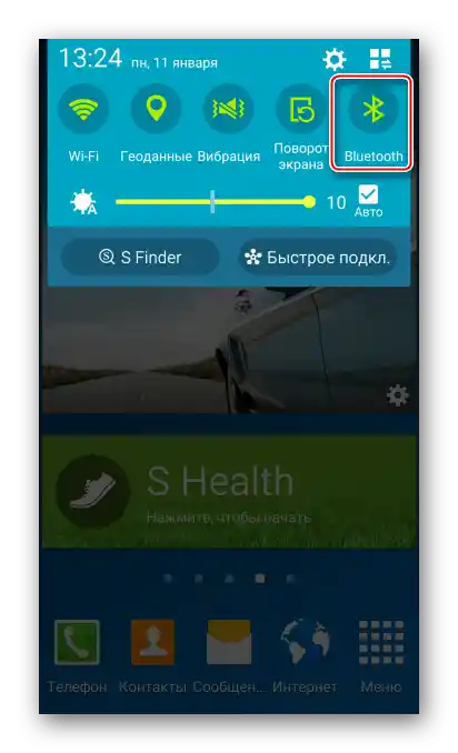 Vyvolání parametrů Bluetooth