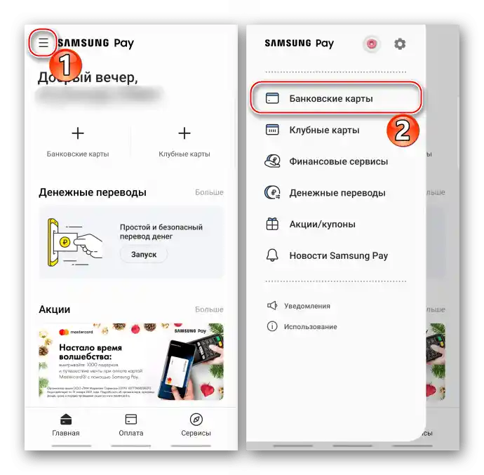 Vstup do menu Samsung Pay
