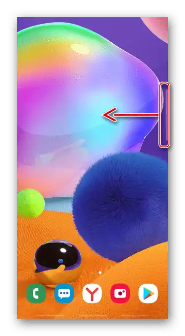 Spuštění panelu Edge na Samsung A31