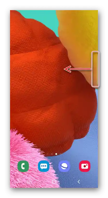 Otvaranje Edge panela na Samsung A51