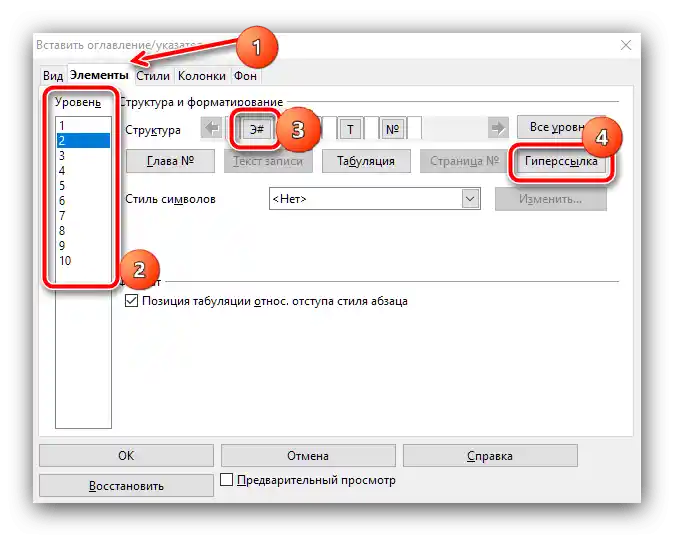 Да се направи съдържание с хипервръзки в документа OpenOffice за създаване на съдържание