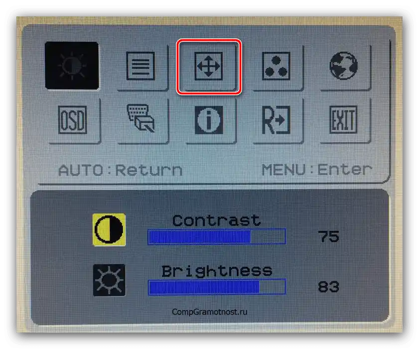 Uporabite nastavitve položaja za zožitev zaslona monitorja na računalniku