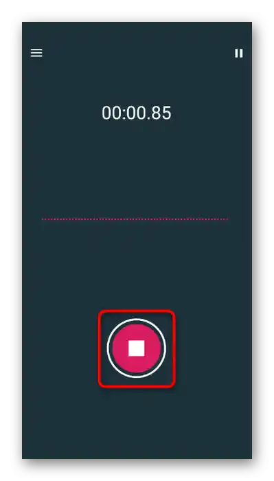 Завершення запису для зміни голосу в мобільному додатку Discord через Voice Changer - Audio Effects