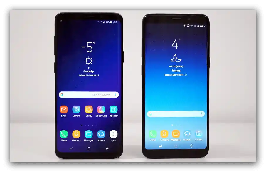 Сравнете външния вид на устройствата за проверка на оригиналността на телефона Samsung