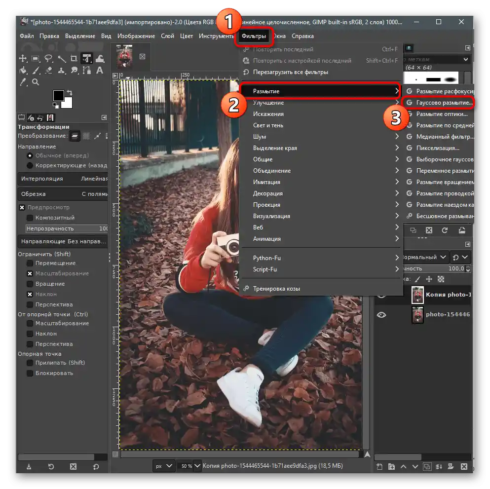 انتخاب فیلتر مناسب برای محو کردن پسزمینه در عکس در GIMP