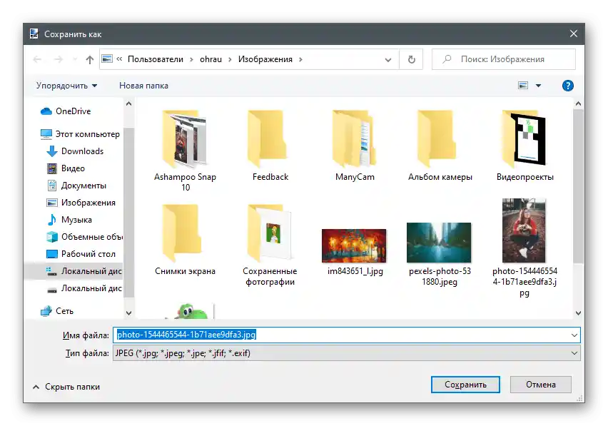 Запазване на проекта за размазване на фона на снимка в Paint.NET