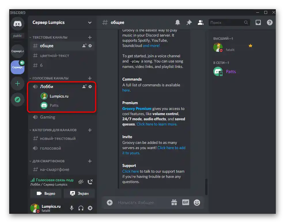 Predvajanje glasbe na strežniku z uporabo Discorda na računalniku