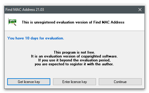 Стартиране на програма за определяне на MAC адреса на компютъра в Windows 10