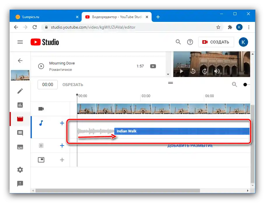 Postavljanje duljine pjesme u kreativnom studiju za dodavanje vlastite glazbe u video na YouTubeu