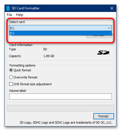 Kako formatirati spominsko kartico za video registrator-10