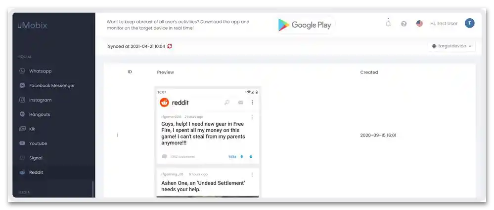 Przegląd usługi online uMobix_50