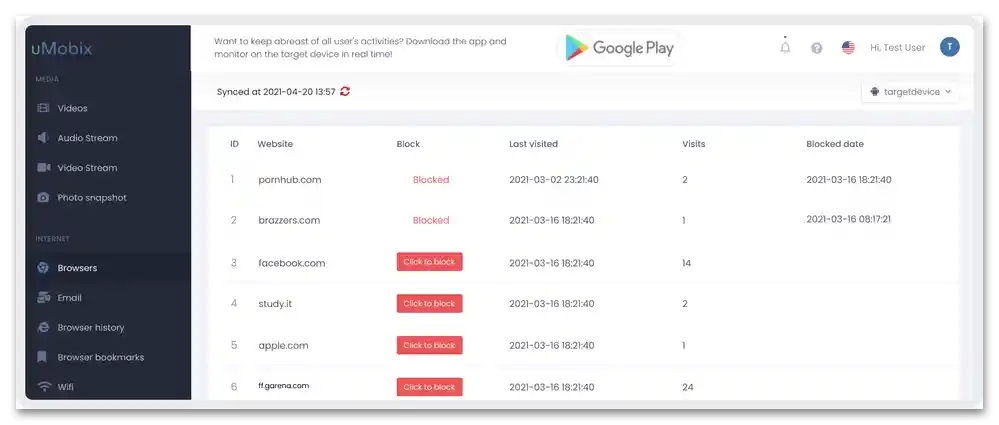 Przegląd usługi online uMobix_78