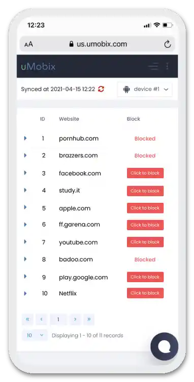 Przegląd usługi online uMobix_77