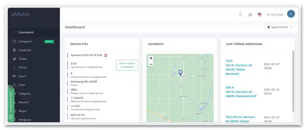 Przegląd usługi online uMobix_12