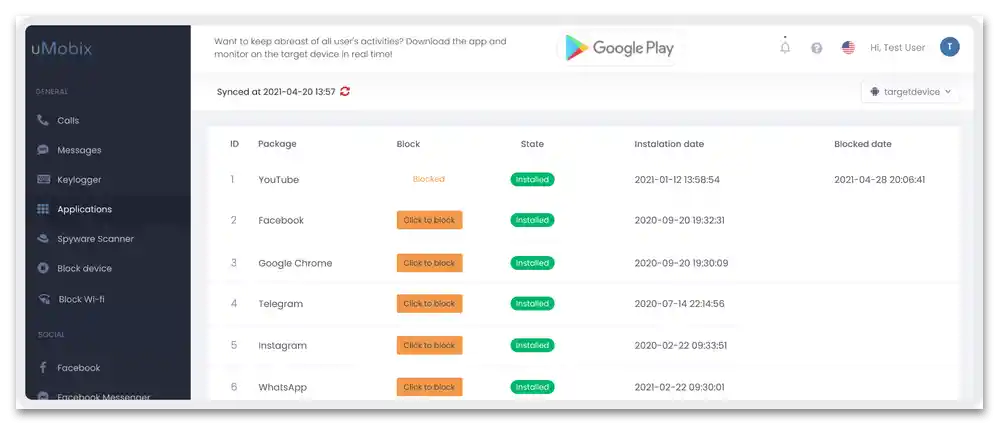 Przegląd usługi online uMobix_76