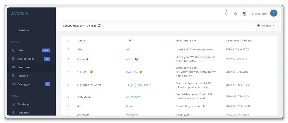 Przegląd usługi online uMobix_04