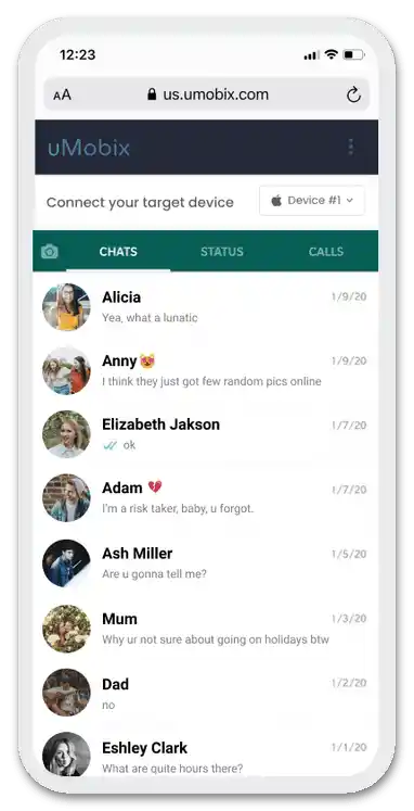 Przegląd usługi online uMobix_18