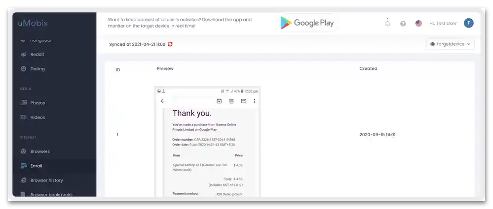 Przegląd usługi online uMobix_60