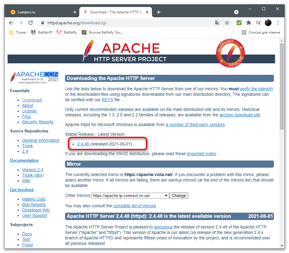 Inštalácia Apache na Windows-1