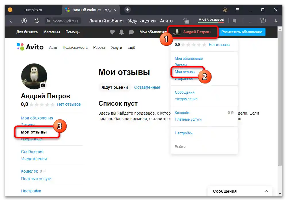 Jak zobaczyć opinie o sprzedawcach na Avito_004