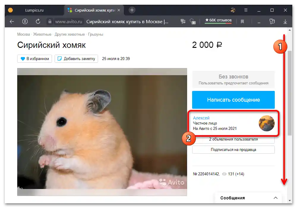 Kako pustiti mnenje o prodajalcu na Avitu_002