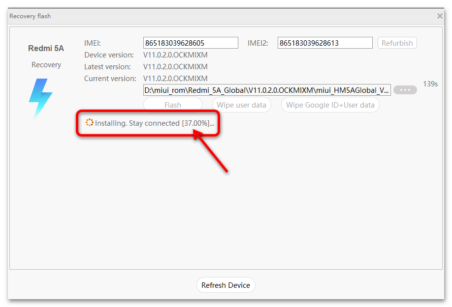 Flashanje Xiaomi putem MiFlash PRO 45