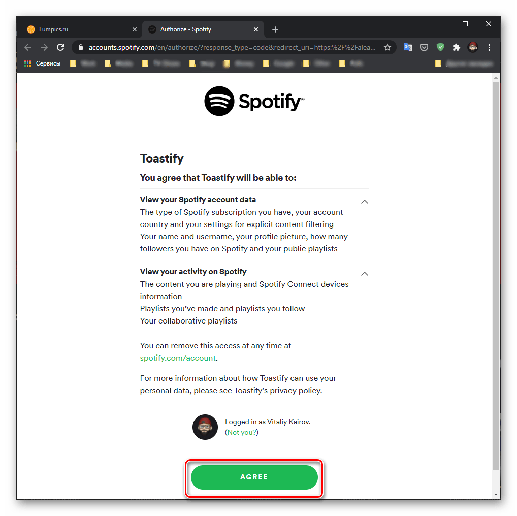Autorizovať aplikáciu Toastify pre rozšírenú podporu klávesových skratiek v Spotify