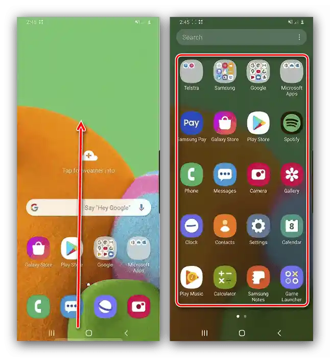 Otwórz menu aplikacji, aby usunąć aplikacje na Samsungu przez menu akcji