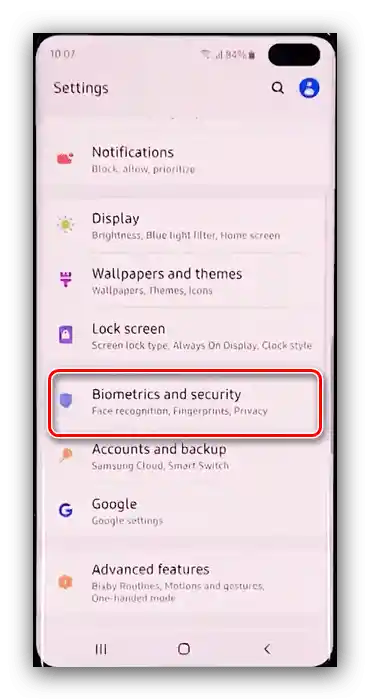 Відкрити налаштування для приховування додатків на Android Samsung за допомогою Secure Folder
