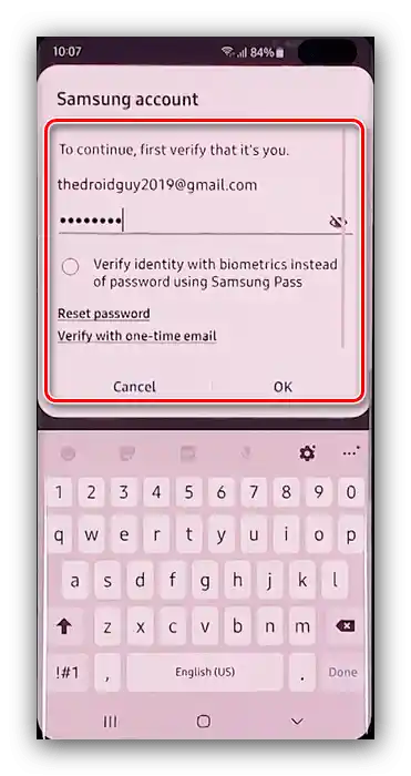 Увійти в обліковий запис Samsung для приховування додатків на Android Samsung за допомогою Secure Folder
