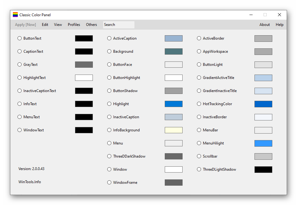 Postavke boje prozora putem dodatnog programa u Windows 10
