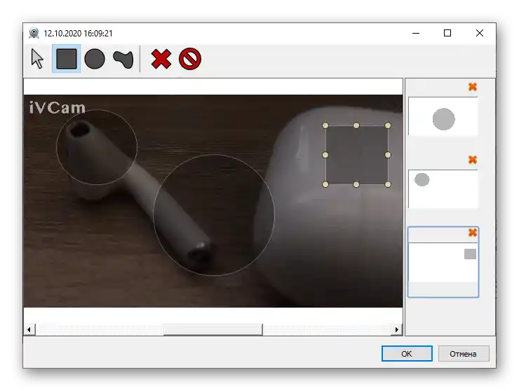 Odabir područja za primjenu efekata za video u programu AlterCam za PC na primjeru Zooma