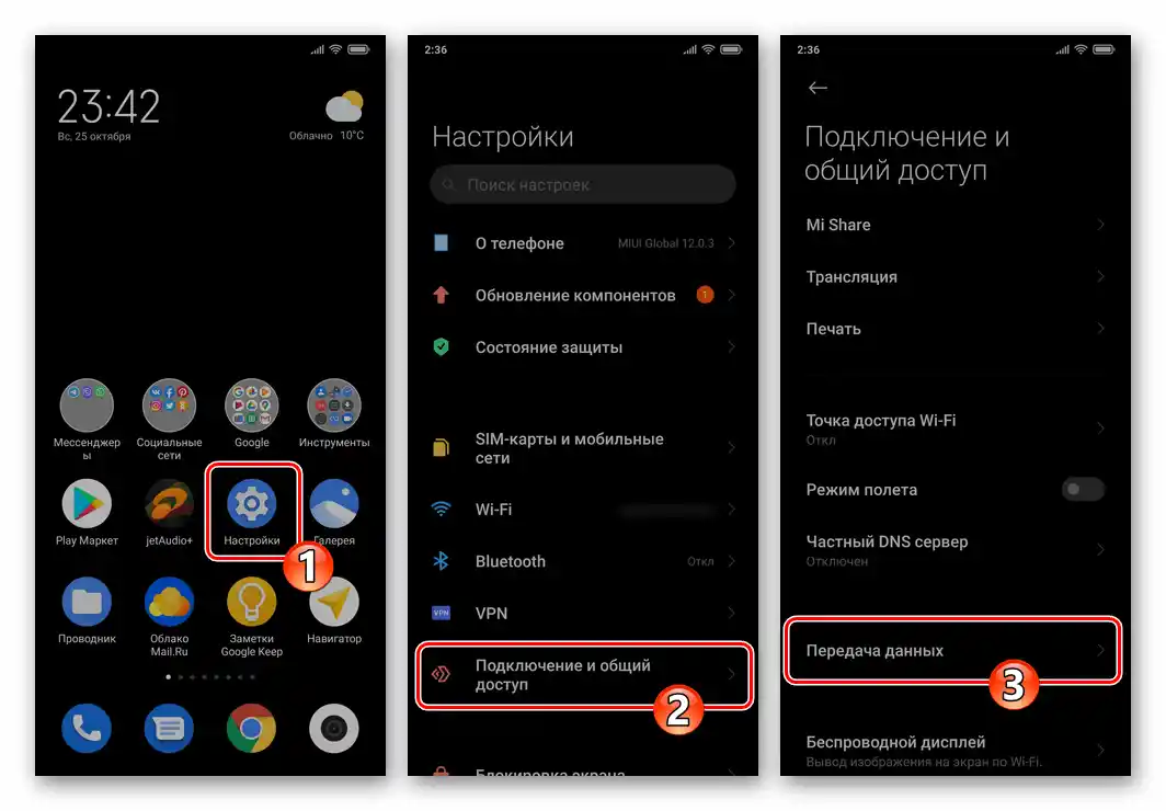 Xiaomi MIUI 12 Настройки - Свързване и споделяне - Пренос на данни