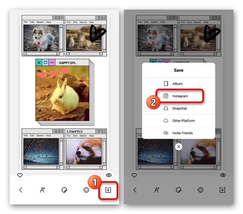 Преминаване към публикуване на истории в приложението StoryArt