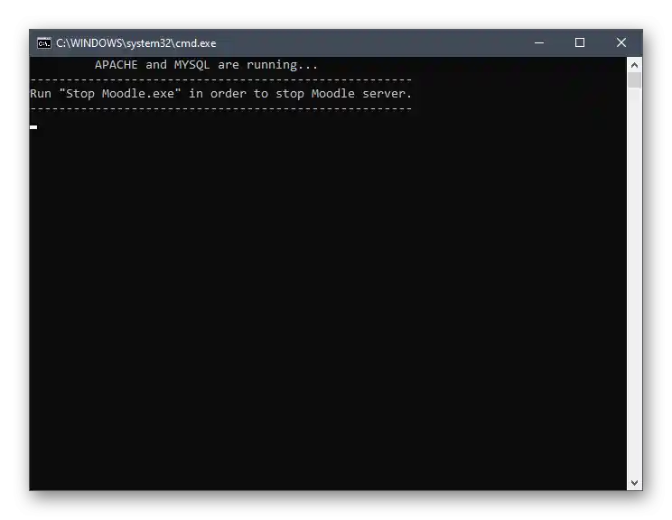 Udany start pliku wykonywalnego Moodle przed zainstalowaniem na komputerze