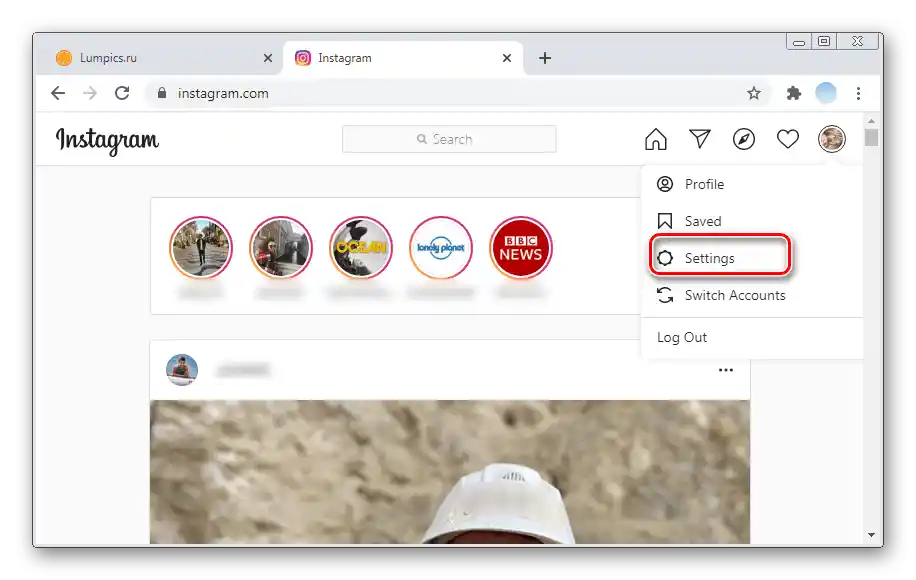 Odabir postavki za dodavanje e-pošte u pregledničkoj verziji Instagrama