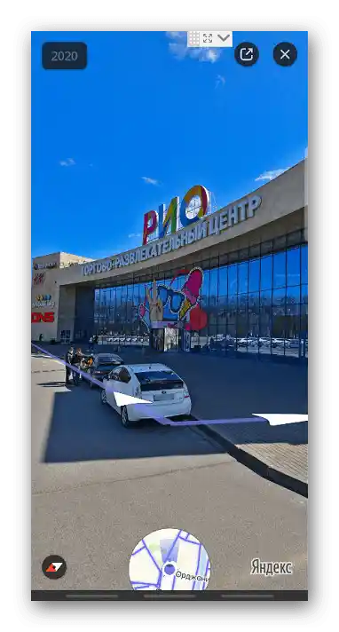 Panorama ulice na Yandex Kartama