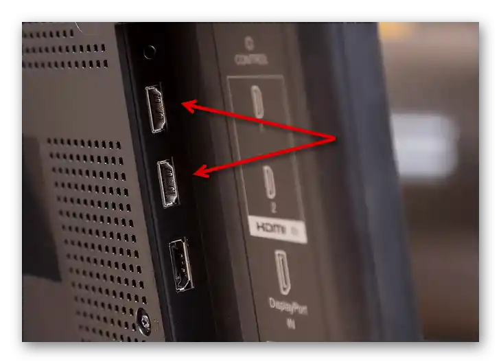 Primjer HDMI portova na televizoru za povezivanje s Yandex.Stanicom