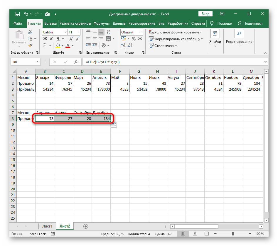 Успешно растезање функције ГПР у Excel-у након њеног креирања