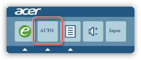 Скидання налаштувань через меню монітора Acer для усунення помилки Input Not Supported