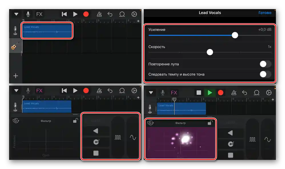 Kroková spracovanie a viacstopové úpravy nahrávky v aplikácii GarageBand pre iPhone