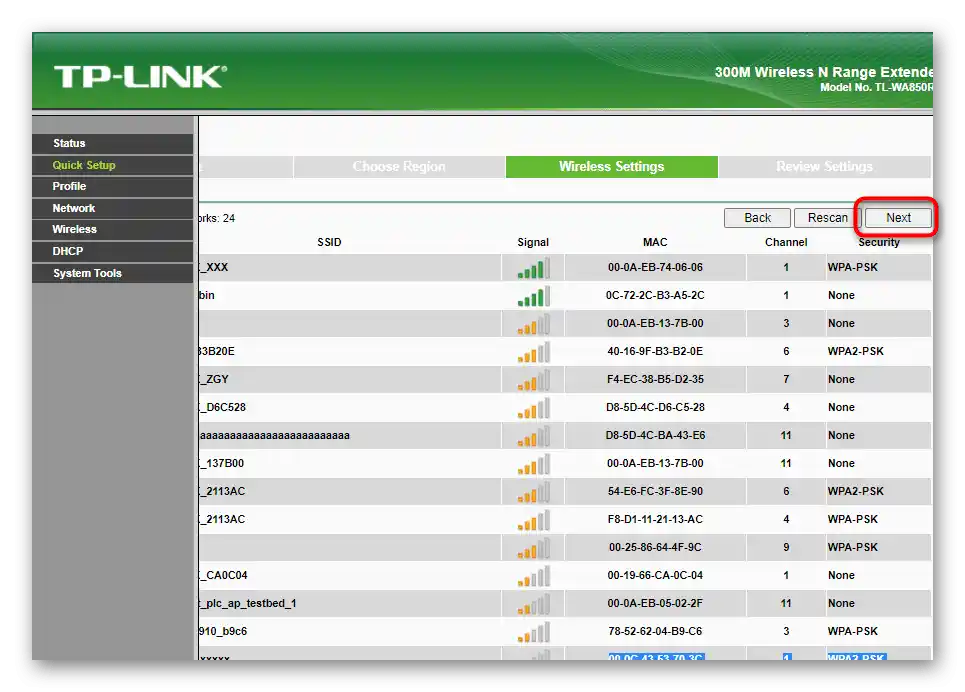 Potvrdenie pripojenia pri nastavení starej verzie firmvéru TP-Link