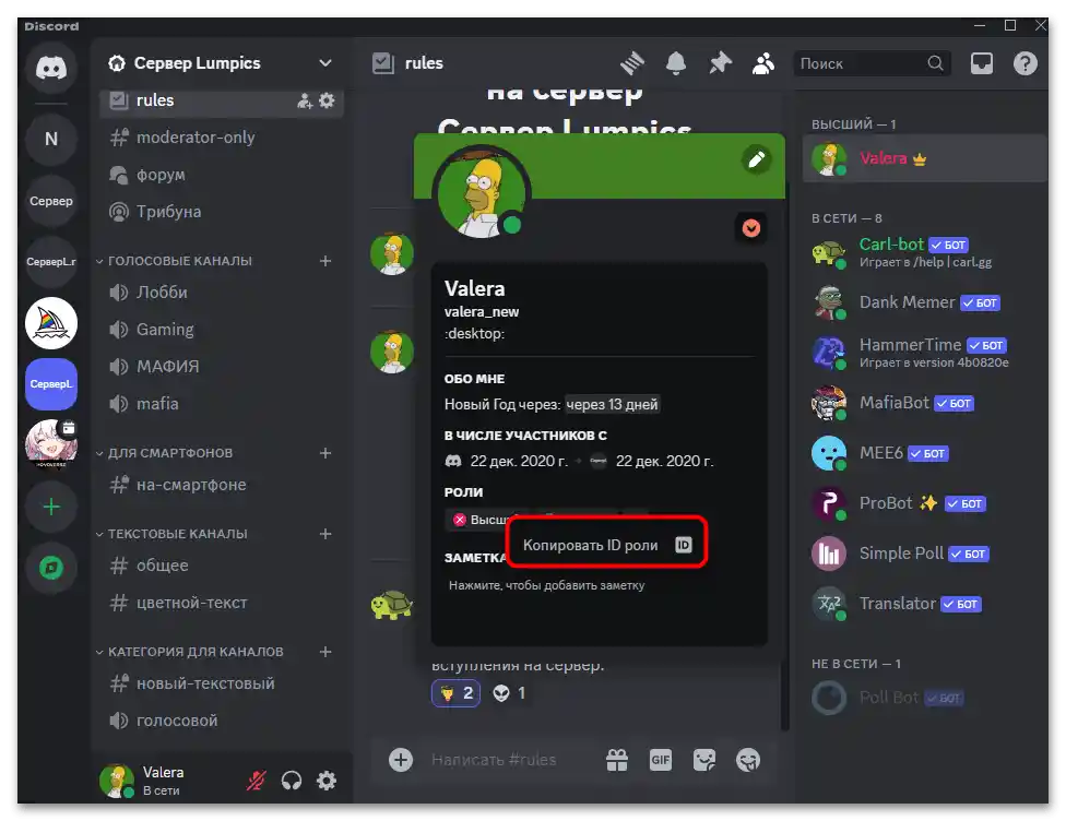 Ako pingnúť cez ID rolu v Diskorde-04