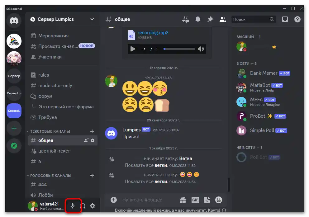 Ako rýchlo vypnúť mikrofón v Discorde-02