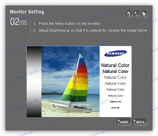 Nastavení jasu monitoru v programu Natural Color Pro