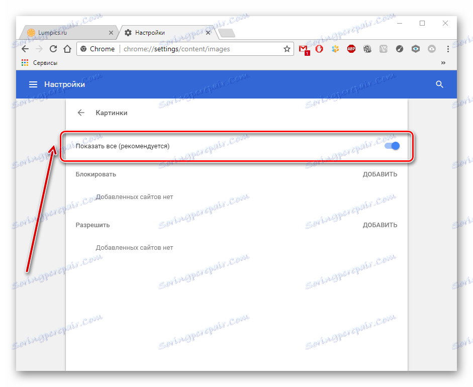Показувати всі картинки в Google Chrome