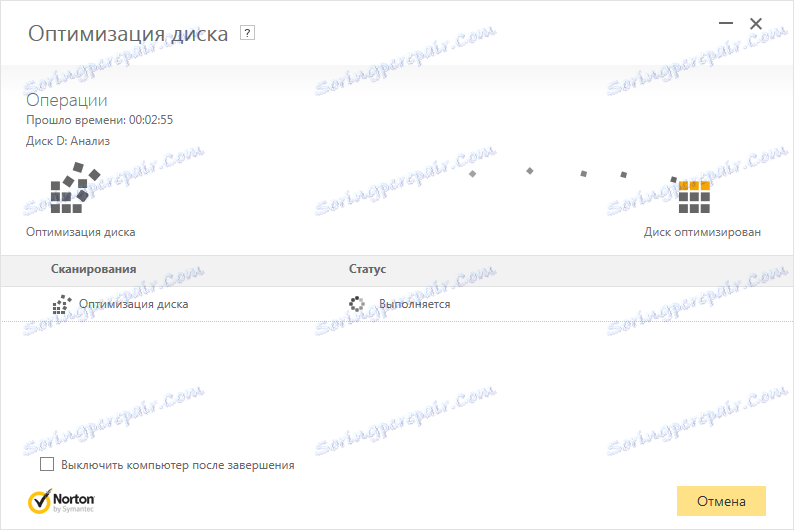 Optimalizace disků v aplikaci Norton Internet Security