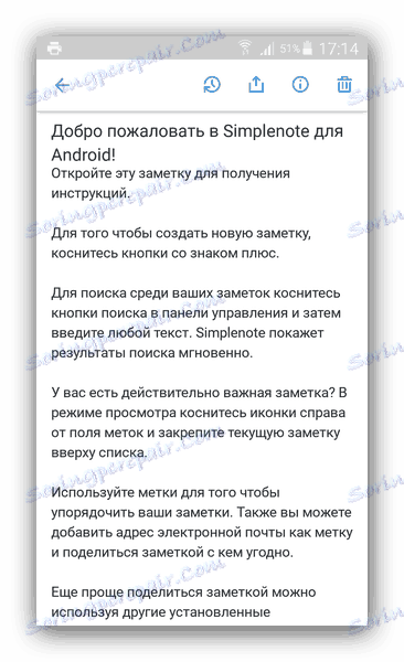 Vytváření poznámek v programu Simplenote