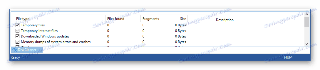 Výběr souborů pro analýzu a čištění pomocí nástroje OO DiskCleaner v OO Defrag