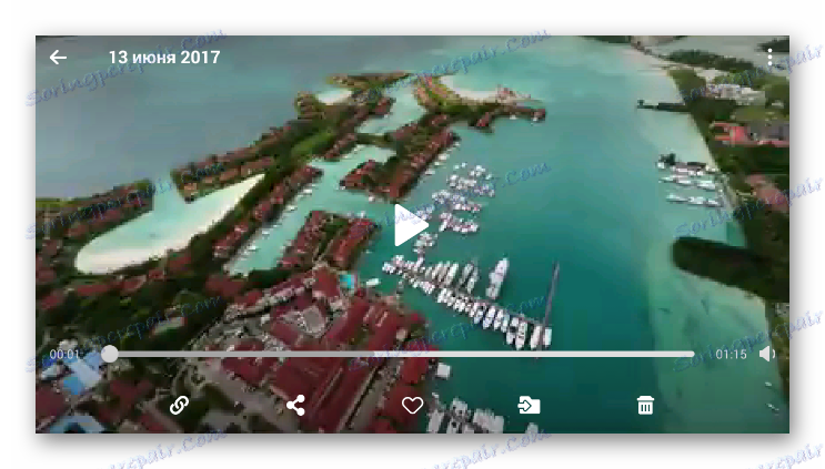 Възможността да гледате видео в специален медиен плейър в мобилно приложение Cloud Mail.ru